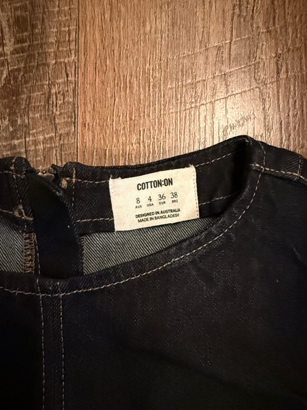 Sleeveless Dark Denim Dress - Picture 2 of 6